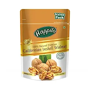 Happilo 100% Natural Californian Inshell Raw Walnut Kernels 500g Value Pack