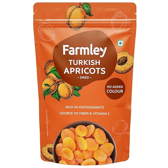 Farmley Exotics Apricots Dry Fruits | 200g | Apricot, Dried Apricot, Dry Fruits, Apricots, Apricot Dry Fruits, Dry Apricot, Dried Apricots, Turkish Apricot, Gluten Free 